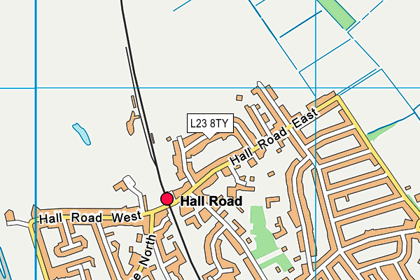 L23 8TY map - OS VectorMap District (Ordnance Survey)
