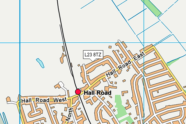 Merchant Taylors School Playing Fields map (L23 8TZ) - OS VectorMap District (Ordnance Survey)