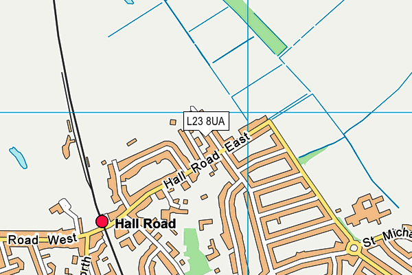L23 8UA map - OS VectorMap District (Ordnance Survey)