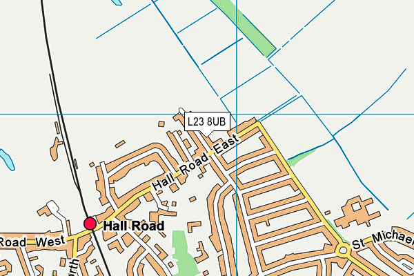 L23 8UB map - OS VectorMap District (Ordnance Survey)