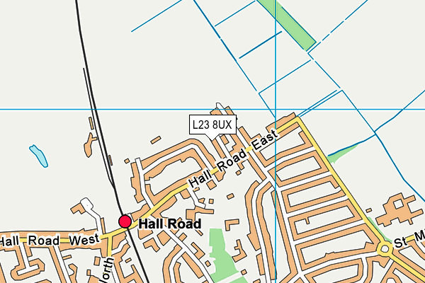 L23 8UX map - OS VectorMap District (Ordnance Survey)