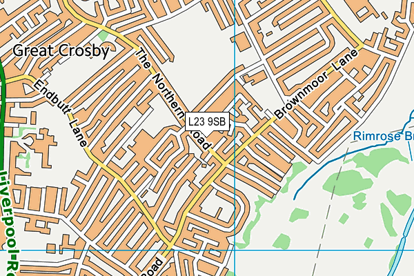 L23 9SB map - OS VectorMap District (Ordnance Survey)