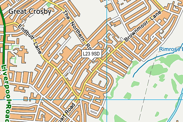 L23 9SD map - OS VectorMap District (Ordnance Survey)