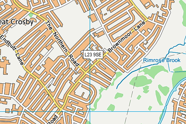 L23 9SE map - OS VectorMap District (Ordnance Survey)