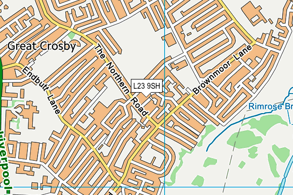 L23 9SH map - OS VectorMap District (Ordnance Survey)