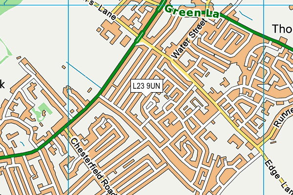 L23 9UN map - OS VectorMap District (Ordnance Survey)