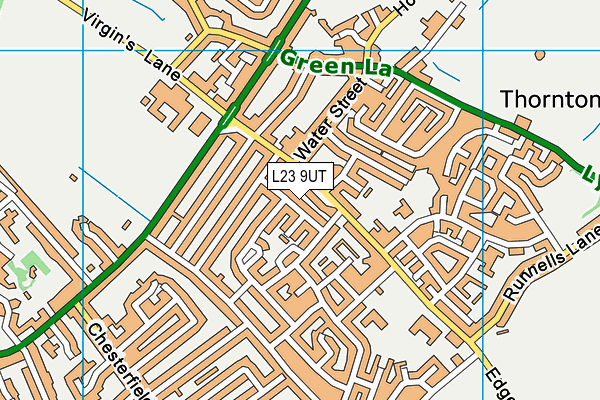 L23 9UT map - OS VectorMap District (Ordnance Survey)