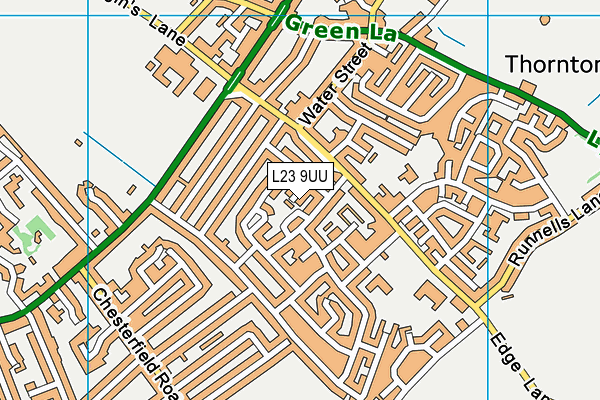 L23 9UU map - OS VectorMap District (Ordnance Survey)