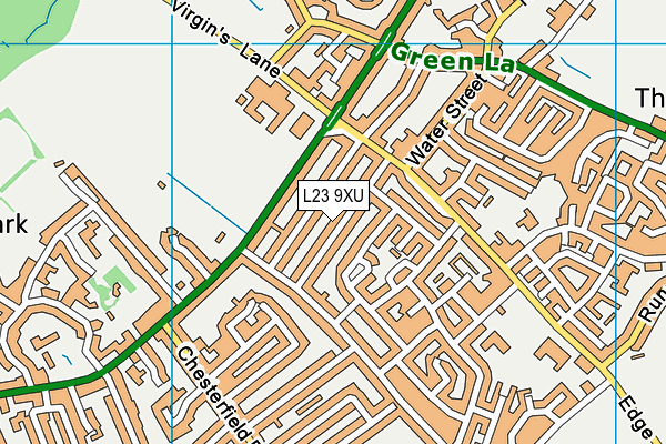 L23 9XU map - OS VectorMap District (Ordnance Survey)