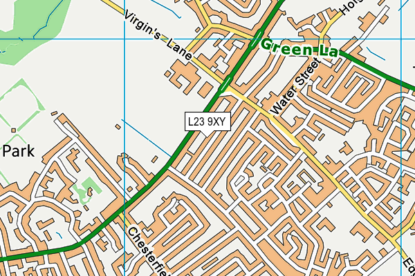 L23 9XY map - OS VectorMap District (Ordnance Survey)