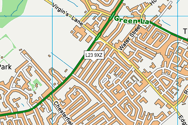 L23 9XZ map - OS VectorMap District (Ordnance Survey)