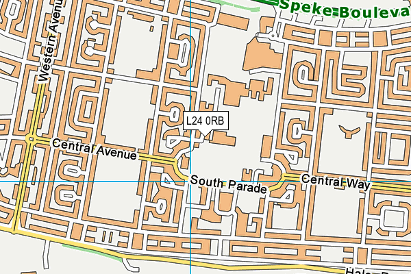 Lifestyles Austin Rawlinson map (L24 0RB) - OS VectorMap District (Ordnance Survey)