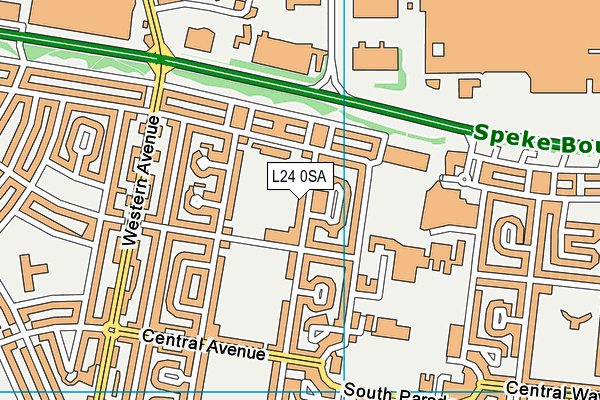 L24 0SA map - OS VectorMap District (Ordnance Survey)