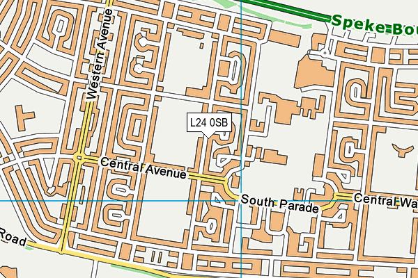 L24 0SB map - OS VectorMap District (Ordnance Survey)