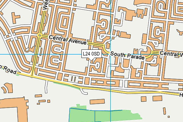 L24 0SD map - OS VectorMap District (Ordnance Survey)