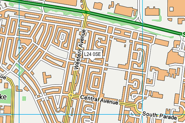 L24 0SE map - OS VectorMap District (Ordnance Survey)