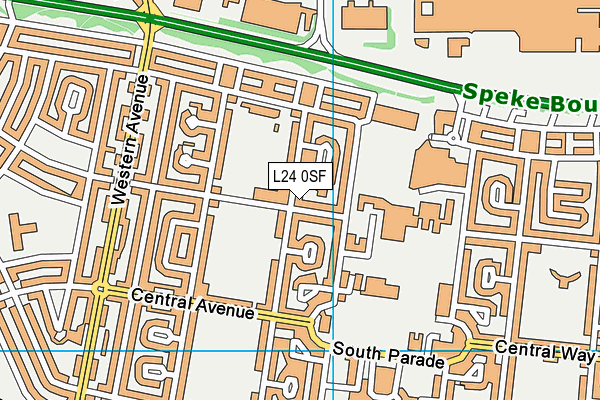 L24 0SF map - OS VectorMap District (Ordnance Survey)