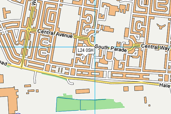 L24 0SH map - OS VectorMap District (Ordnance Survey)