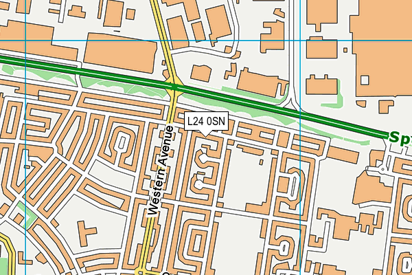 L24 0SN map - OS VectorMap District (Ordnance Survey)