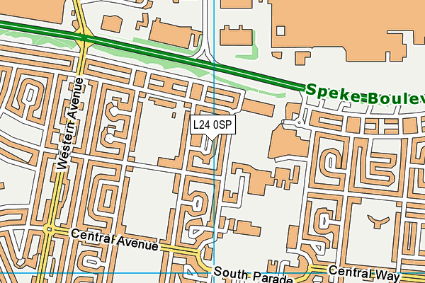 L24 0SP map - OS VectorMap District (Ordnance Survey)
