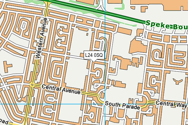 L24 0SQ map - OS VectorMap District (Ordnance Survey)