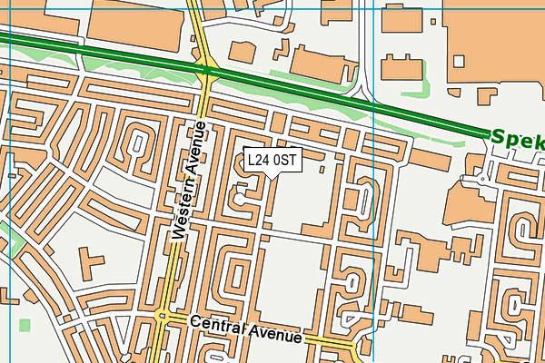 L24 0ST map - OS VectorMap District (Ordnance Survey)