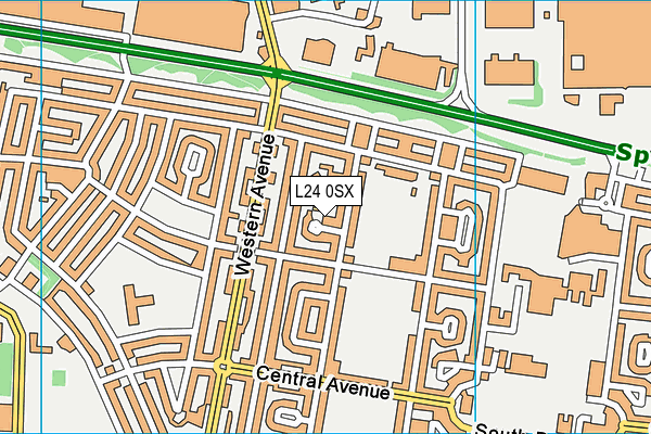 L24 0SX map - OS VectorMap District (Ordnance Survey)