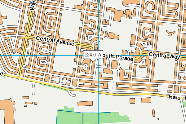 L24 0TA map - OS VectorMap District (Ordnance Survey)