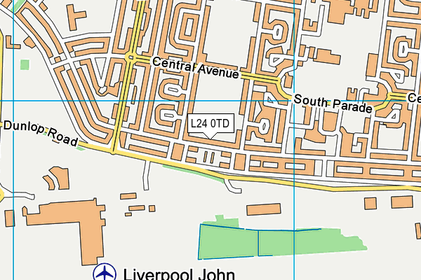 L24 0TD map - OS VectorMap District (Ordnance Survey)
