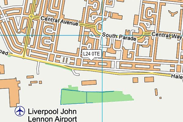 L24 0TE map - OS VectorMap District (Ordnance Survey)