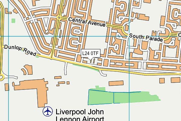 L24 0TF map - OS VectorMap District (Ordnance Survey)