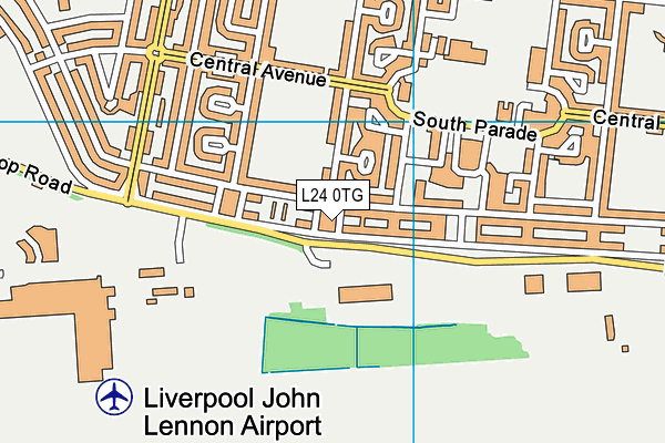 L24 0TG map - OS VectorMap District (Ordnance Survey)