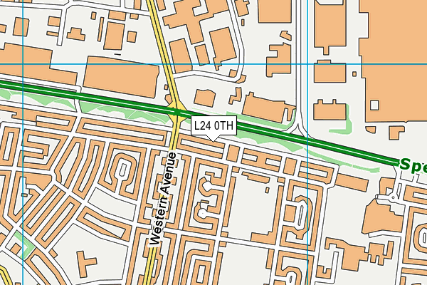 L24 0TH map - OS VectorMap District (Ordnance Survey)