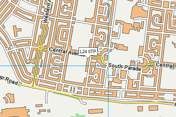 L24 0TP map - OS VectorMap District (Ordnance Survey)