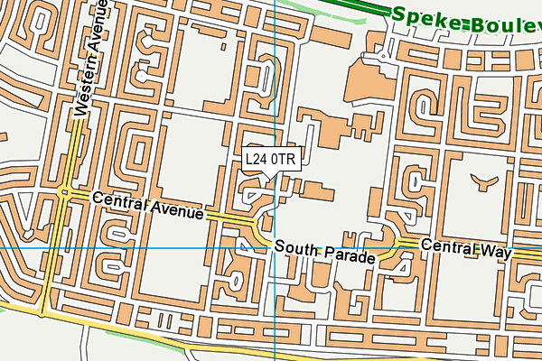L24 0TR map - OS VectorMap District (Ordnance Survey)