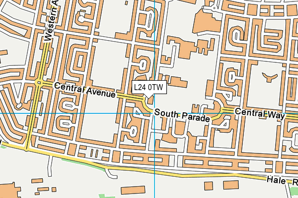 L24 0TW map - OS VectorMap District (Ordnance Survey)