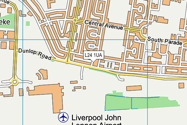 L24 1UA map - OS VectorMap District (Ordnance Survey)