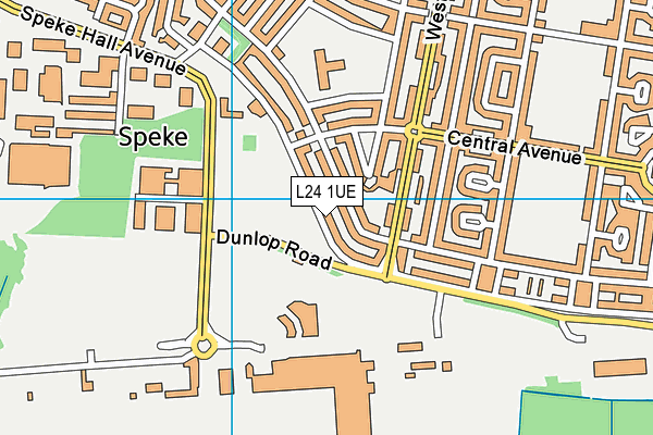 L24 1UE map - OS VectorMap District (Ordnance Survey)