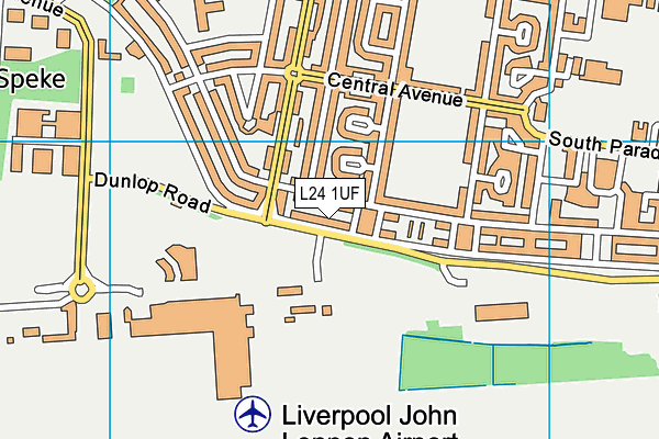 L24 1UF map - OS VectorMap District (Ordnance Survey)