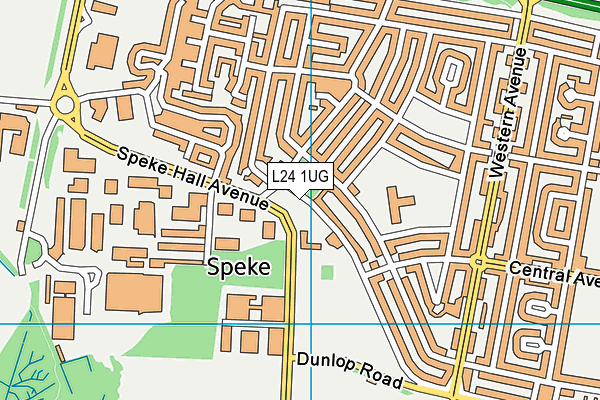 L24 1UG map - OS VectorMap District (Ordnance Survey)