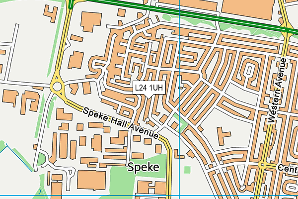 L24 1UH map - OS VectorMap District (Ordnance Survey)