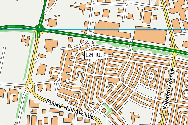 L24 1UJ map - OS VectorMap District (Ordnance Survey)