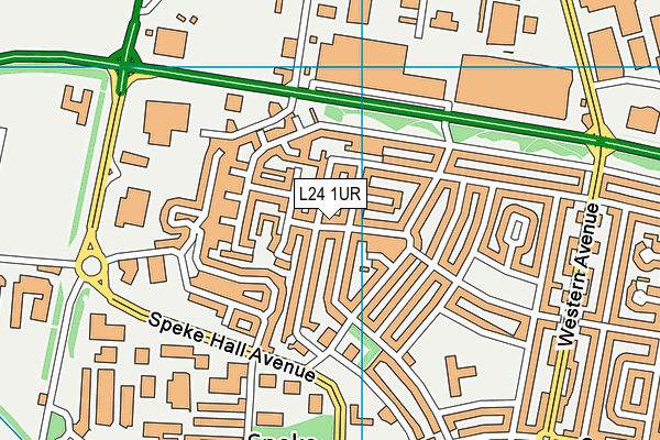 L24 1UR map - OS VectorMap District (Ordnance Survey)