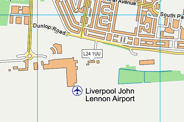 L24 1UU map - OS VectorMap District (Ordnance Survey)