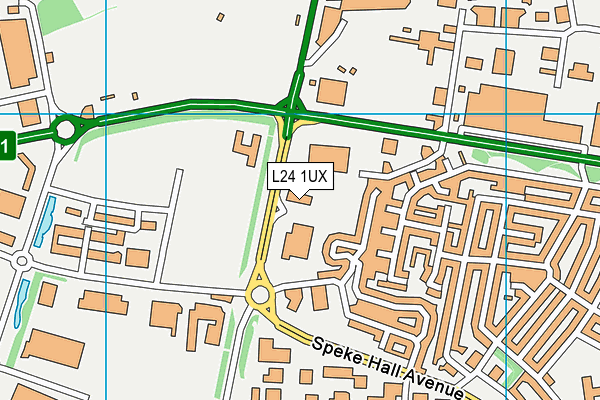 L24 1UX map - OS VectorMap District (Ordnance Survey)