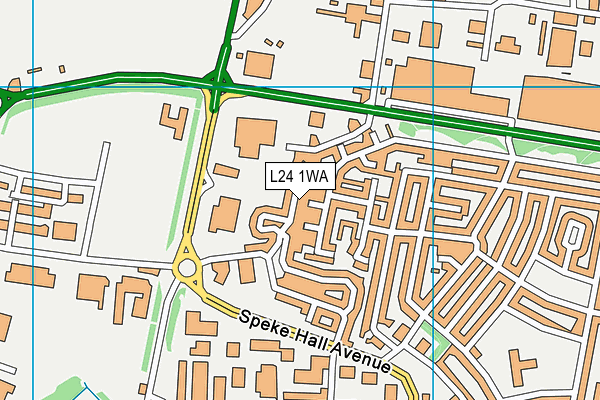 L24 1WA map - OS VectorMap District (Ordnance Survey)
