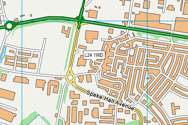 L24 1WD map - OS VectorMap District (Ordnance Survey)