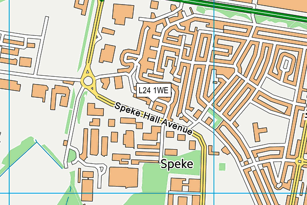 L24 1WE map - OS VectorMap District (Ordnance Survey)