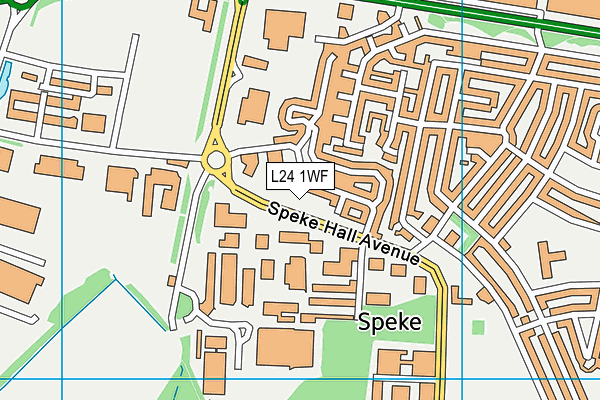 L24 1WF map - OS VectorMap District (Ordnance Survey)