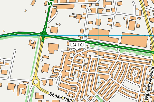 L24 1XJ map - OS VectorMap District (Ordnance Survey)